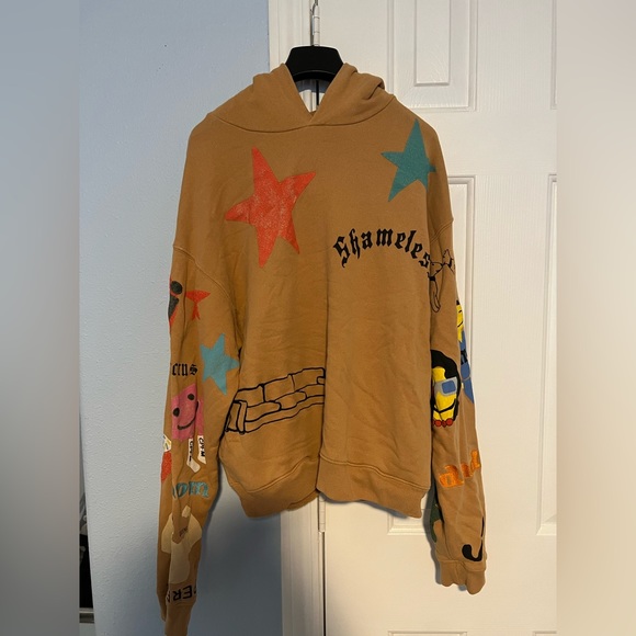 Cactus Plant Flea Market x Marc Jacobs Tattoo Hooded Pullover Sweatshirt 'Sand' - Picture 1 of 3